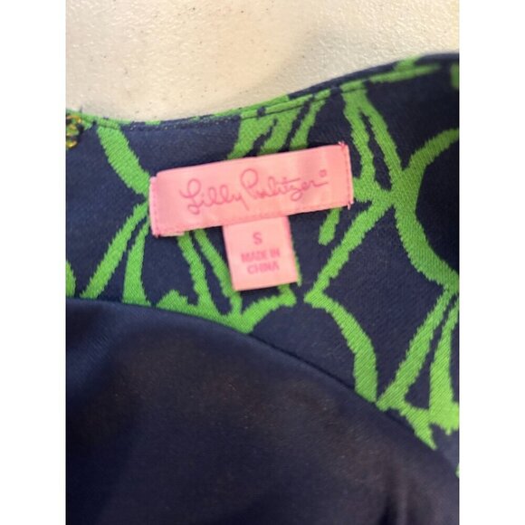 Lilly Pulitzer Green & Blue Evie Dress Size Small - Picture 6 of 6